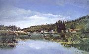 Camille Pissarro First Nepali Weiye Marx and Engels river bank Spain oil painting artist